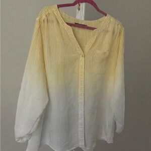 Zac & Rachel Yellow and White Gradient Blouse